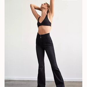We The Free Black Flare Jayde flare Leg Jeans